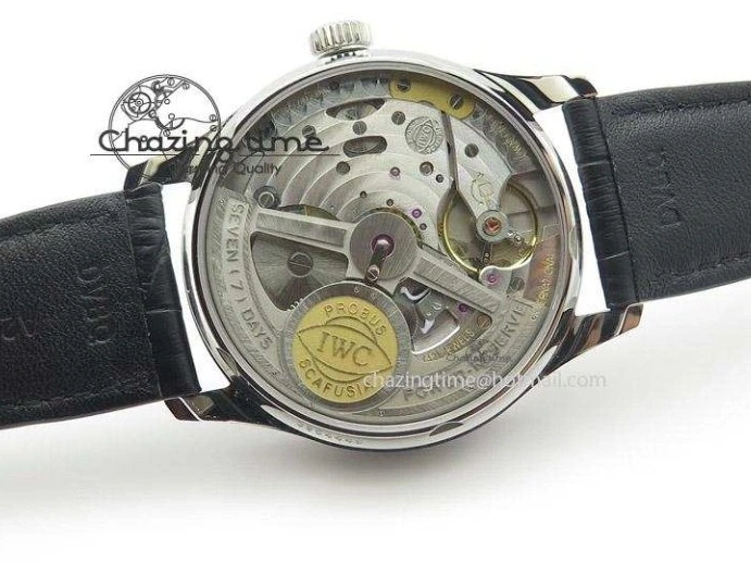 MIROTIME 0209 Portuguese Real PR IW500126 ZF 1:1 Best Edition Grey Red Dial On Black Leather Strap A52010 V Resilient 7333